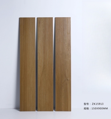 ब्राउन मैट वुडेन ग्लेज्ड पोर्सिलेन फ्लोर टाइल 150 X 900mm