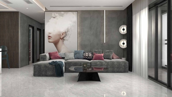 घर की सजावट के लिए पॉलिश मार्बल लुक पोर्सिलेन टाइल 600x600 मिमी 12"X24" ग्लेज़्ड
