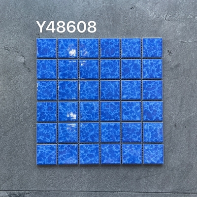 กระเบื้องโมเสกเซรามิก 2x2 ขนาด 300x300 มม. เคลือบกันลื่นสำหรับสระว่ายน้ำ