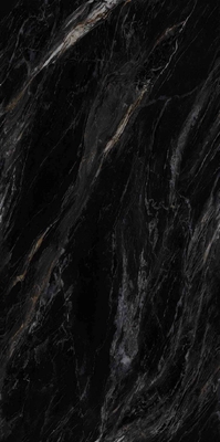 กระเบื้องพอร์ซเลนเคลือบเงาสีดำเงาขัดเงาหินอ่อน 60x120 สำหรับตกแต่งภายในอพาร์ตเมนต์