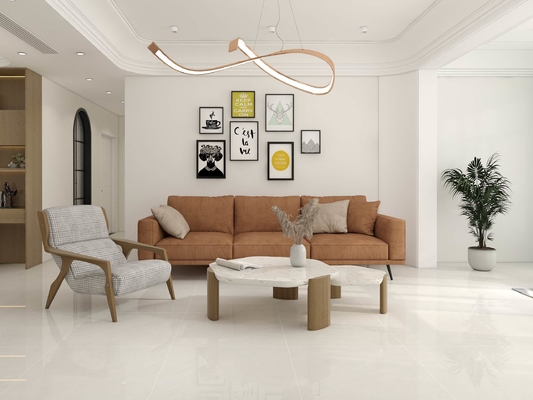 Full Polished Glazed Marble Porcelain Tiles Flooring 600x600mm