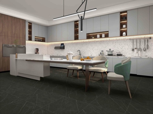 Marble Rustic Porcelain Tile Black Color 600X600mm for Bathroom Floor