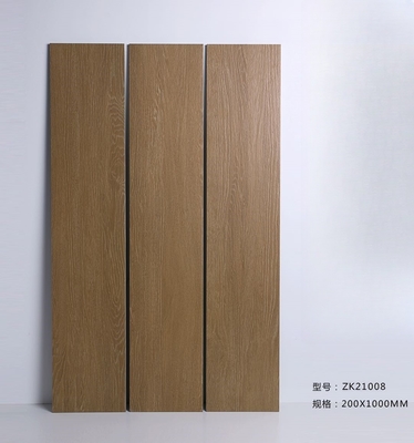Porcelain Wooden Plank Floor Tiles Wood Grain Finished Acid Resistant