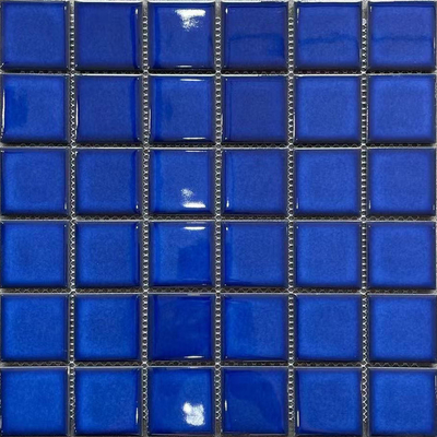 Ceramic Ice Crackle Mosaic Tile 300x300 Glazed Aqua Blue for Swimming Pool