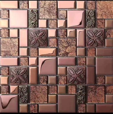 30x30 Glass Mix Color Stone Crystal Mosaic Tiles