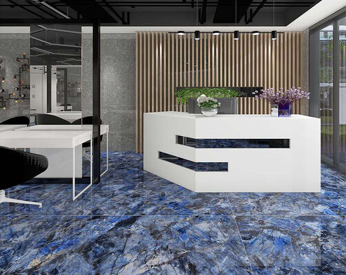 Latest Design 600x1200 Foshan Modern Luxury White Blue Veins Marble Glazed Floor Tiles Porcelain