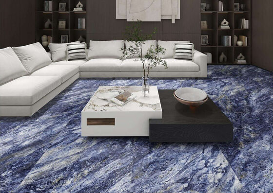 Modern Luxury 10mm Marble Tiles Polished Glazed Ceramic Porcelain Tiles in Glossy Finish for Hotel Grey Bathroom Floor