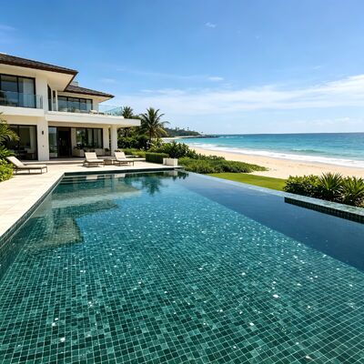 China Hot Sale Green Color Swimming Pool Tiles Wall Kitchen Flooring Mosaic Ceramic