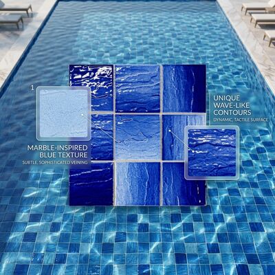 97*97mm Blue And Purple Pool Decoration Mosaic Tiles
