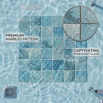 Marble Design Ceramic Mosaic Tiles For Swimming Pool Flooring And Wall