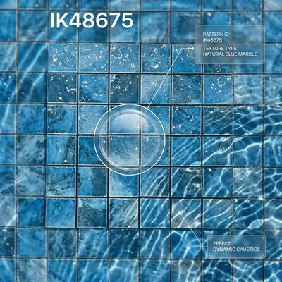 Wholesale Blue Glazed Ceramic Mosaic Tile Ice Crackle Design Swimming Pool Bathroom Wall Floor/Kitchen